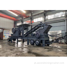 Trailer móvel portátil Stone Jaw Crusher peneira plant